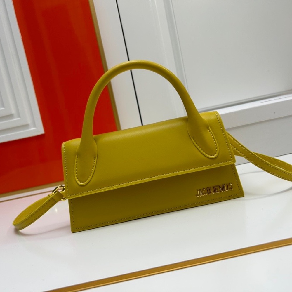 Jacquemus Green Yellow Le Chiquito Long Strap Top-Handle Bag